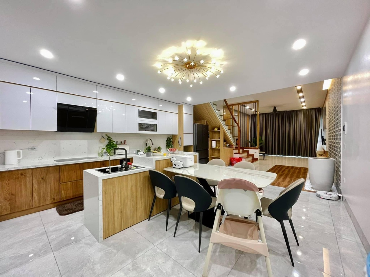 Tủ bếp nhựa An Cường đẹp hiện đại