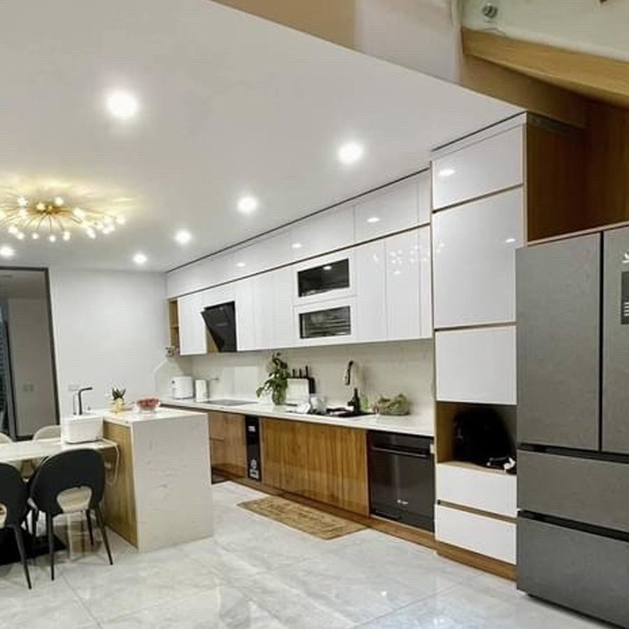 Tủ bếp nhựa An Cường đẹp hiện đại