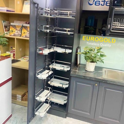 Tủ đồ khô Eurogold chính hãng lắp tủ bếp hiện đại