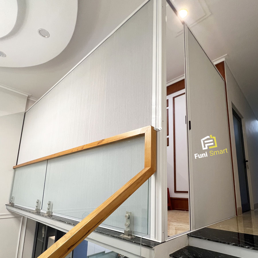 Vách che phòng thờ rèm tổ ong funismart thi công