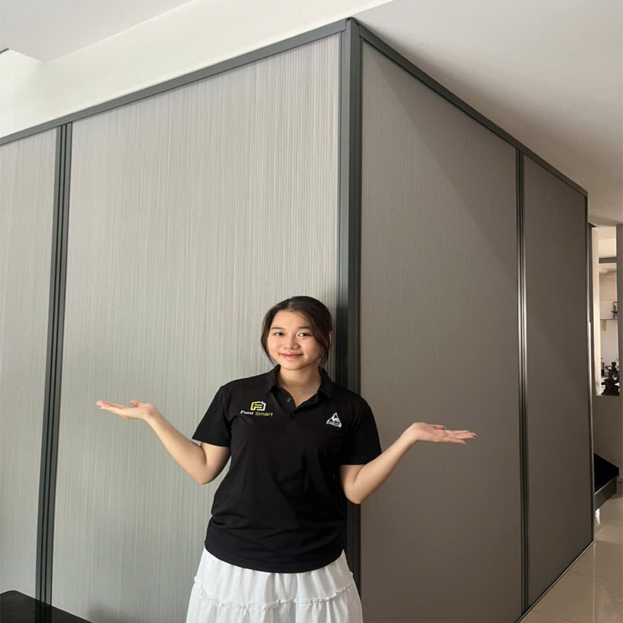 Vách ngăn tổ ong giá rẻ chữ L hệ 30 có thanh đứng giữa chắc chắn hơn