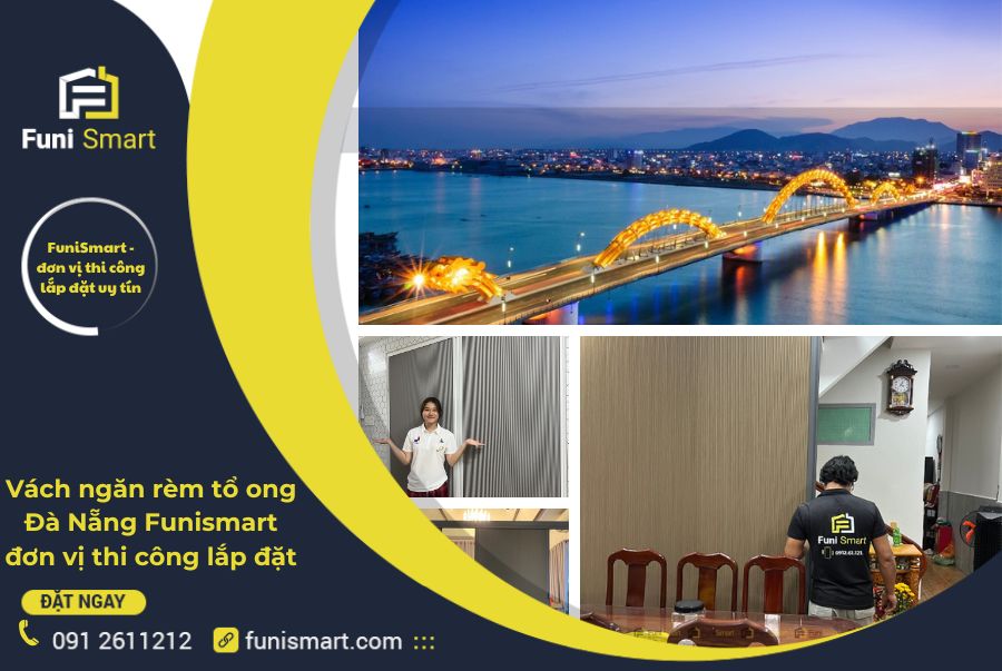 Vách ngăn rèm tổ ong Đà Nẵng Funismart | Địa chỉ cung cấp uy tín