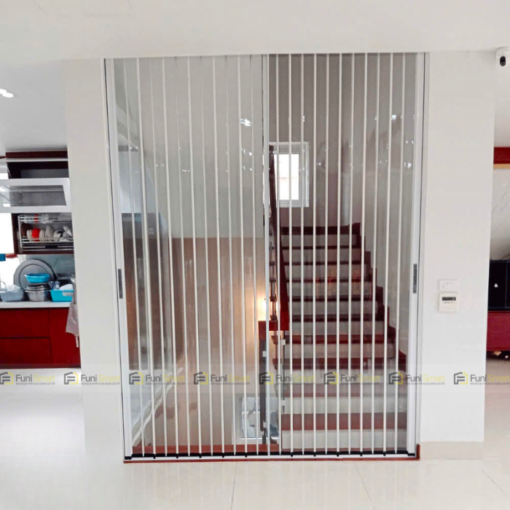 Cửa xếp lá nhôm di động | Sử dụng phân chia khu vực 2 lối đi